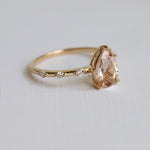Aurora | 1 ct. Pear Morganite Accented Ring