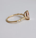 Aurora | 1 ct. Pear Morganite Accented Ring