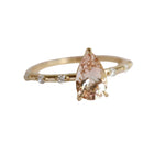 Aurora | 1 ct. Pear Morganite Accented Ring
