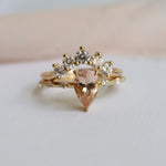 Aurora | 1 ct. Pear Morganite Accented Ring