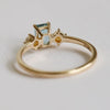 EVA | 0.7 ct. Emerald Cut Aquamarine and Pearl Side Stone Ring