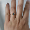 EVA | 0.7 ct. Emerald Cut Aquamarine and Pearl Side Stone Ring
