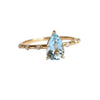 Aurora | 1 ct. Pear Aquamarine Accented Ring