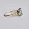 Aurora | 1 ct. Pear Aquamarine Accented Ring