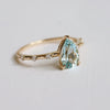 Aurora | 1 ct. Pear Aquamarine Accented Ring