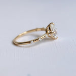 Aurora | 1 ct. Elongated Cushion Diamond Accented Ring