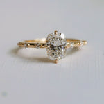 Aurora | 1 ct. Elongated Cushion Diamond Accented Ring