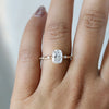 Aurora | 1 ct. Elongated Cushion Diamond Accented Ring
