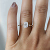 Aurora | 1 ct. Elongated Cushion Diamond Accented Ring