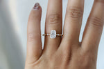 Aurora | 1 ct. Elongated Cushion Diamond Accented Ring
