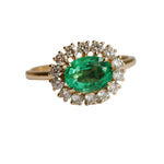 Emma | 1 ct. Oval Emerald East West Halo Ring