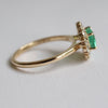 Emma | 1 ct. Oval Emerald East West Halo Ring