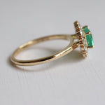 Emma | 1 ct. Oval Emerald East West Halo Ring