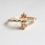 Aurora | 1 ct. Marquise Morganite Accented Ring