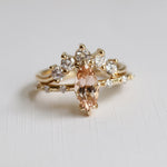 Aurora | 1 ct. Marquise Morganite Accented Ring