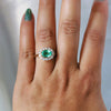 Emma | 1 ct. Oval Emerald East West Halo Ring