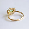 Emma | 1 ct. Oval Peridot East West Halo Ring