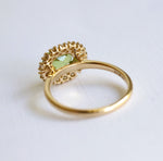 Emma | 1 ct. Oval Peridot East West Halo Ring