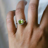 Emma | 1 ct. Oval Peridot East West Halo Ring