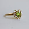 Emma | 1 ct. Heart Peridot Halo Ring