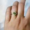 Emma | 1 ct. Heart Peridot Halo Ring