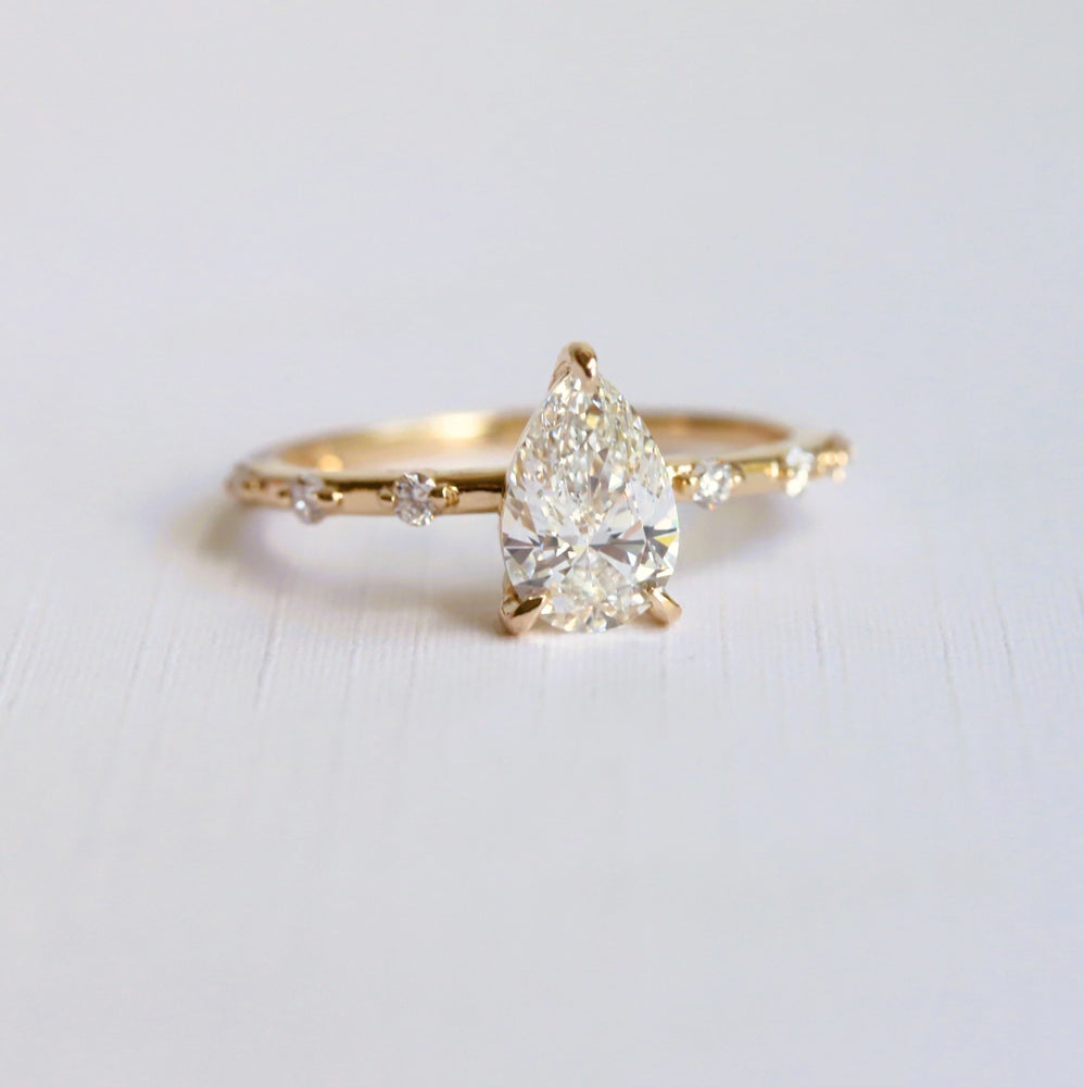 Aurora | 1 ct. Pear Diamond Accented Ring