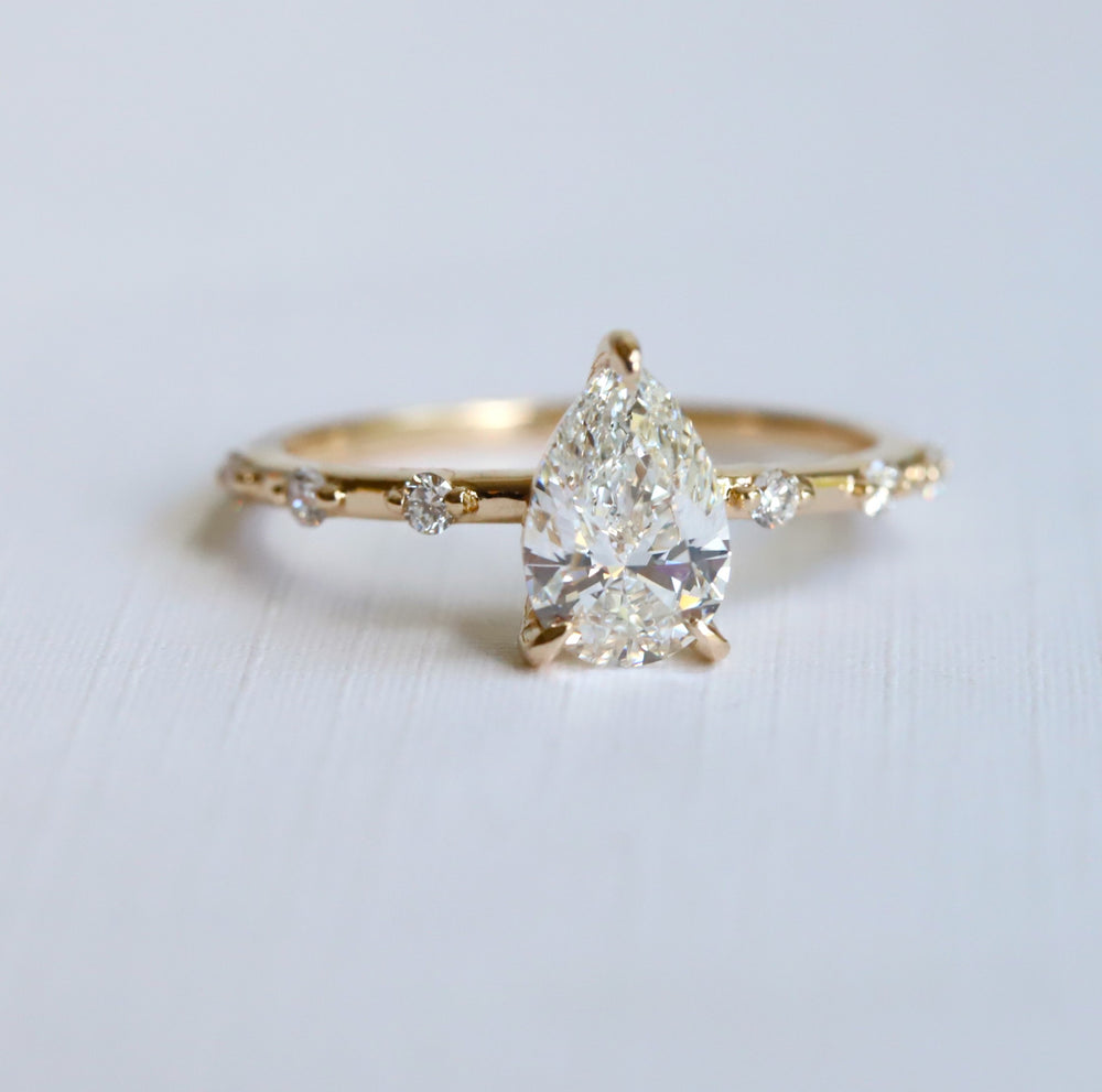 Aurora | 1 ct. Pear Diamond Accented Ring