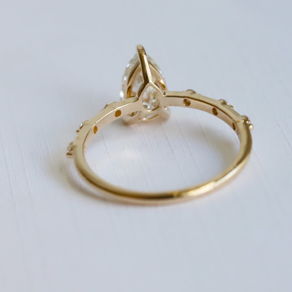 Aurora | 1 ct. Pear Diamond Accented Ring