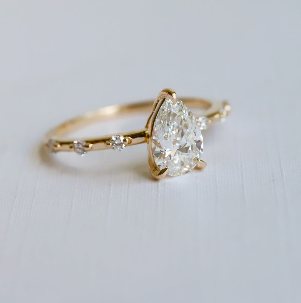 Aurora | 1 ct. Pear Diamond Accented Ring