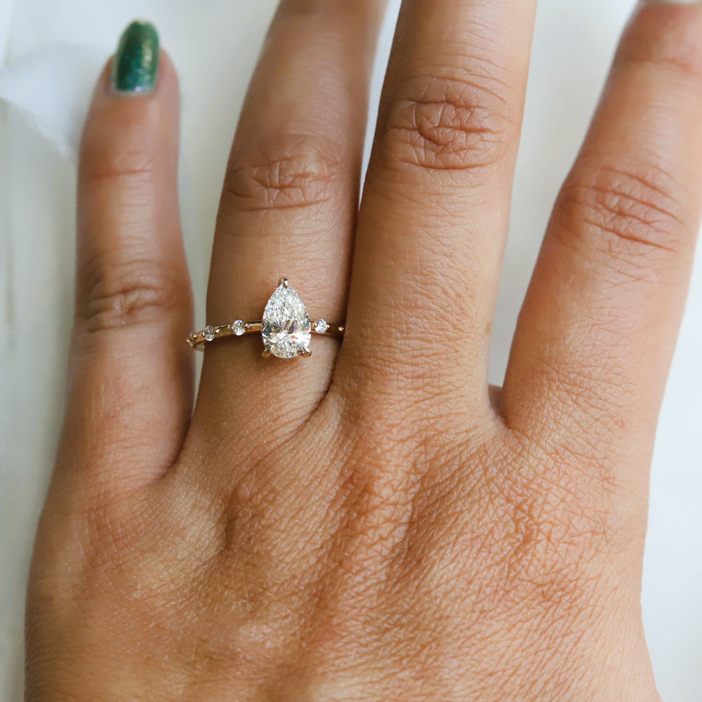 Aurora | 1 ct. Pear Diamond Accented Ring