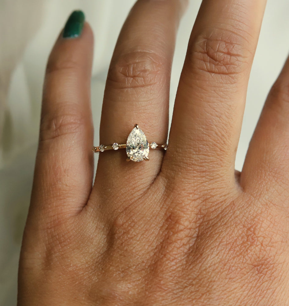 Aurora | 1 ct. Pear Diamond Accented Ring