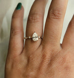Aurora | 1 ct. Pear Diamond Accented Ring