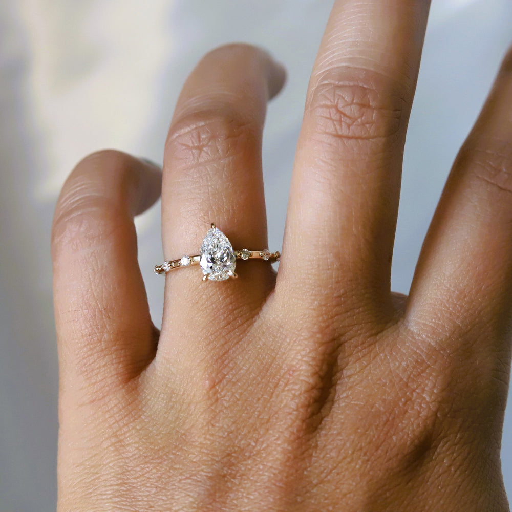 Aurora | 1 ct. Pear Diamond Accented Ring