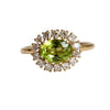 Emma | 1 ct. Oval Peridot East West Halo Ring