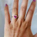 Emma | 1 ct. Heart Pink Sapphire Halo Ring