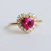 Emma | 1 ct. Heart Pink Sapphire Halo Ring