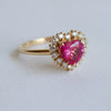 Emma | 1 ct. Heart Pink Sapphire Halo Ring