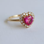 Emma | 1 ct. Heart Pink Sapphire Halo Ring
