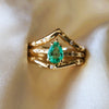 Stella | Pear Emerald Starburst Ring