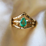 Stella | Pear Emerald Starburst Ring