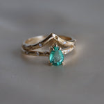 Stella | Pear Emerald Starburst Ring