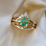 Stella | Pear Emerald Starburst Ring
