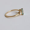 EVA | 1 ct. Oval Aquamarine and Pearl Side Stone Ring