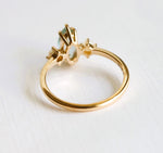 EVA | 1 ct. Marquise Aquamarine and Pearl Side Stone Ring