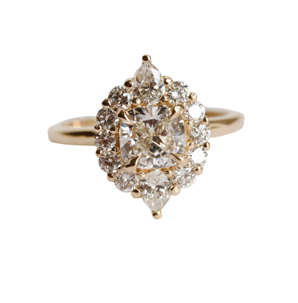 Jazlyn | Square Cushion Cut Lab-Grown Diamond Halo Ring