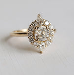Jazlyn | Square Cushion Cut Lab-Grown Diamond Halo Ring