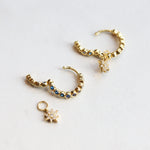 Stella | Bezel Set Ombre Blue CZ Star Vermeil Huggies Earrings