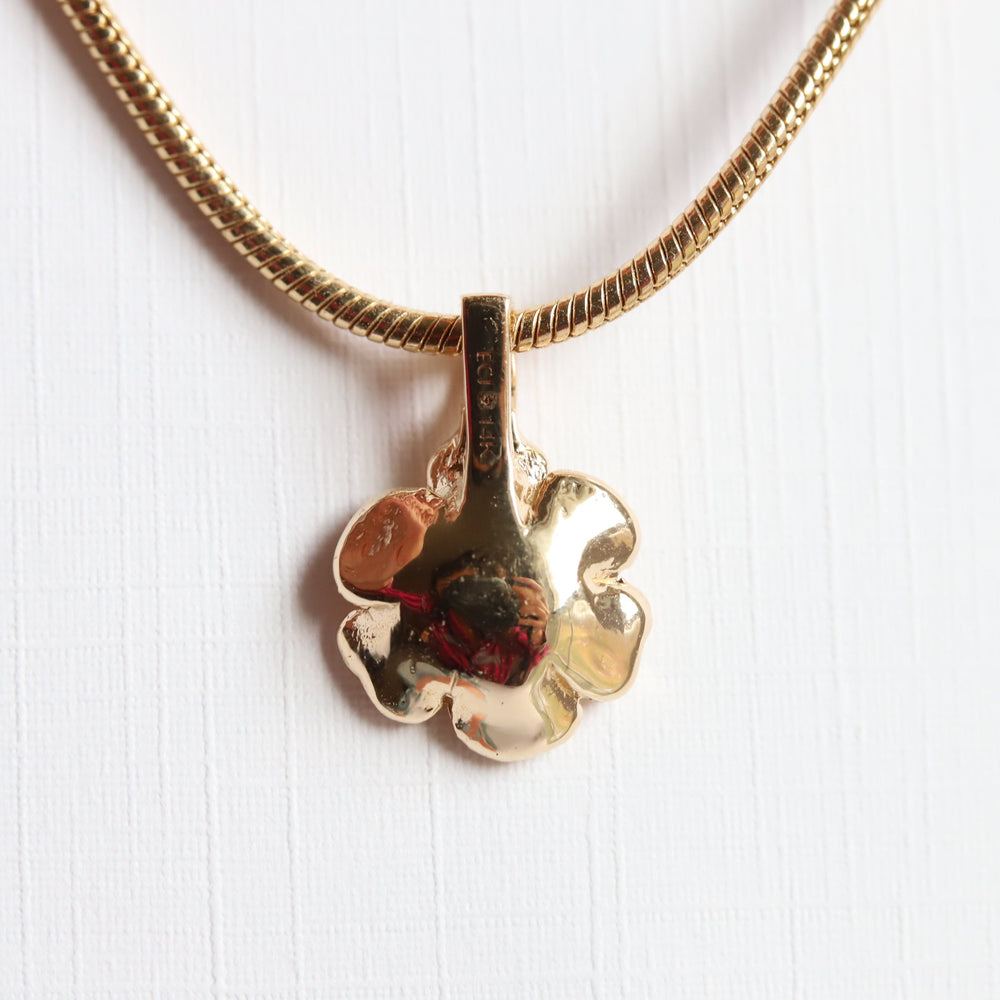 Peony No.4 | Peony and Diamond Pendant