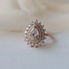 Josephine | Pear Moissanite Double Halo Ring