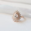 Josephine | Pear Moissanite Double Halo Ring